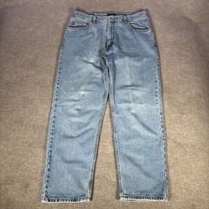 Vintage Dockers Jeans Mens 34x29 Relaxed Straight Light Wash Blue Denim Cotton